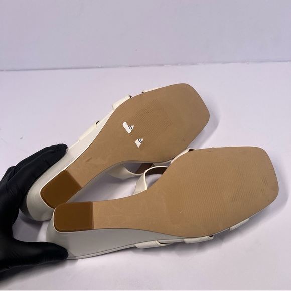 Nordstrom Rack Women’s White Wedge Shoes with Criss-Cross Straps Size 9.5M - Picture 9 of 9